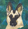 German Shepherd PortraitPrinted Pattern 